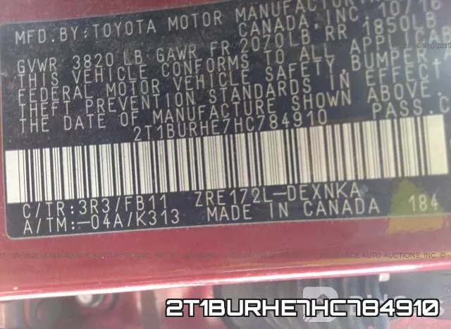 2T1BURHE7HC784910 фото 10