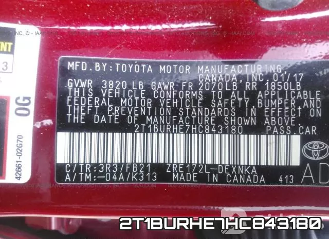2T1BURHE7HC843180 фото 10