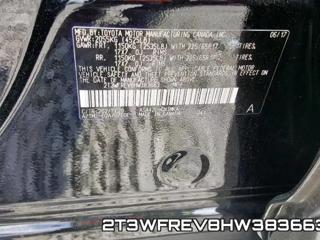 2T3WFREV8HW383663 фото 2