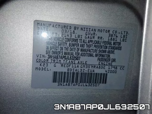 3N1AB7AP0JL632507 фото 2