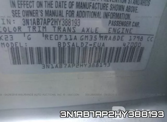 3N1AB7AP2HY388193 фото 10