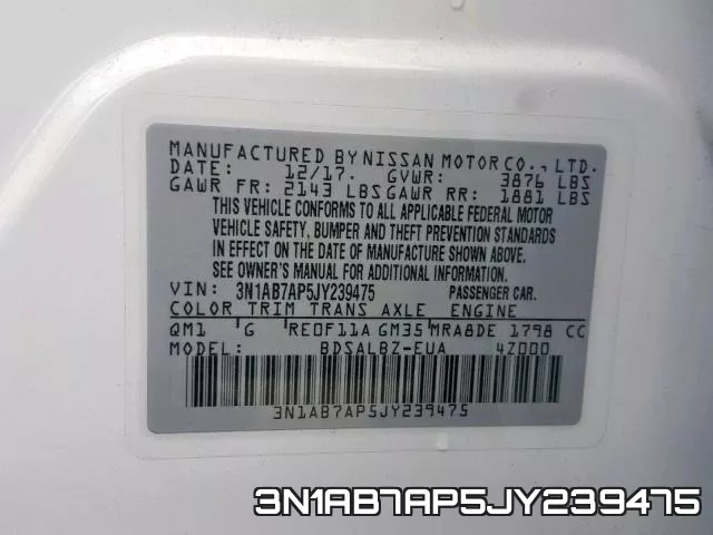 3N1AB7AP5JY239475 фото 2