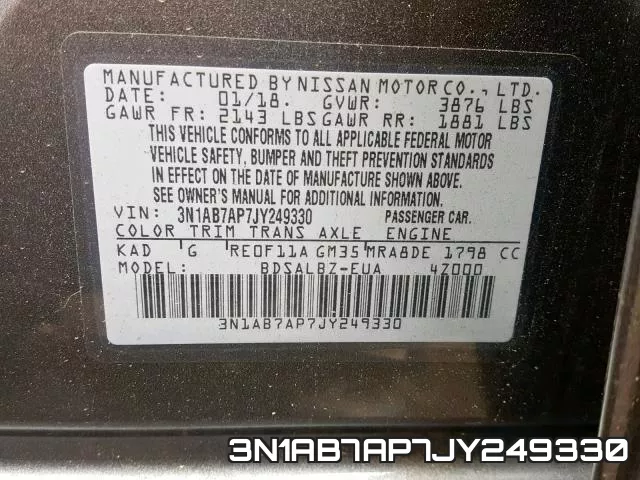 3N1AB7AP7JY249330 фото 2