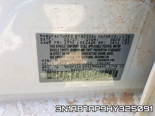 3N1AB7AP9HY325091 фото 2