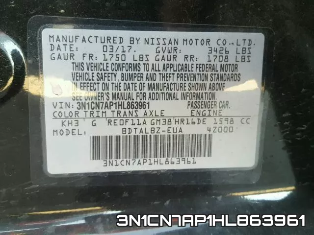 3N1CN7AP1HL863961 фото 2