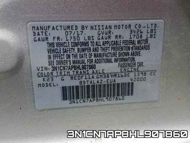3N1CN7AP8HL907860 фото 2