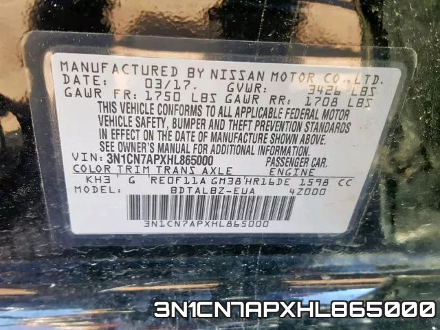3N1CN7APXHL865000 фото 2