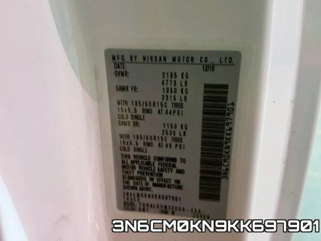 3N6CM0KN9KK697901 фото 2