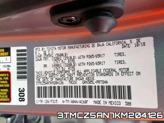 3TMCZ5AN7KM204126 фото 2