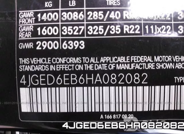 4JGED6EB6HA082082 фото 10