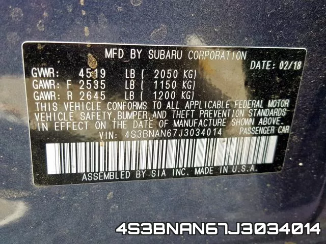 4S3BNAN67J3034014 фото 2