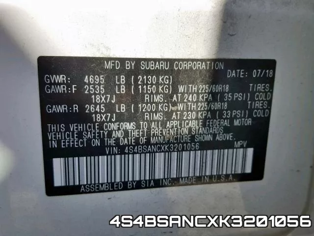 4S4BSANCXK3201056 фото 2