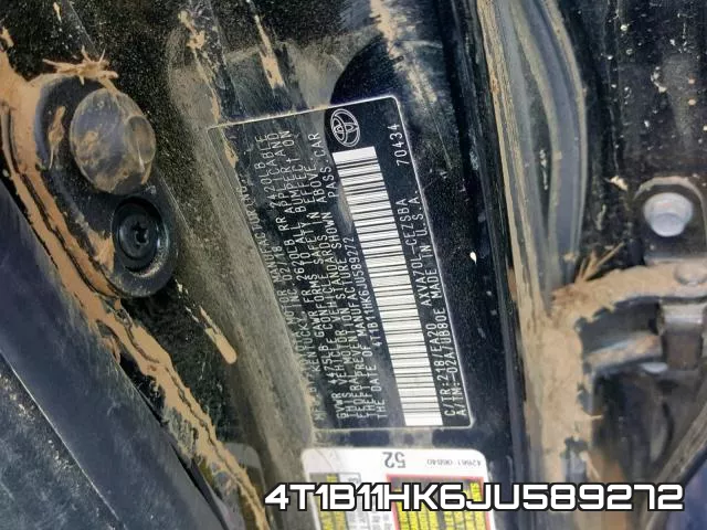 4T1B11HK6JU589272 фото 2
