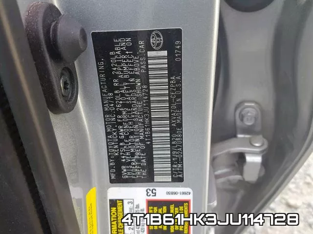4T1B61HK3JU114728 фото 2
