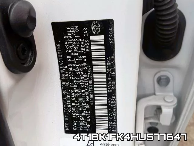 4T1BK1FK4HU577647 фото 2