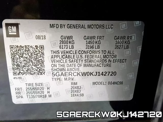 5GAERCKW0KJ142720 фото 2