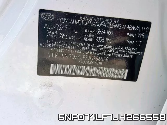 5NPD74LF7JH266558 фото 2