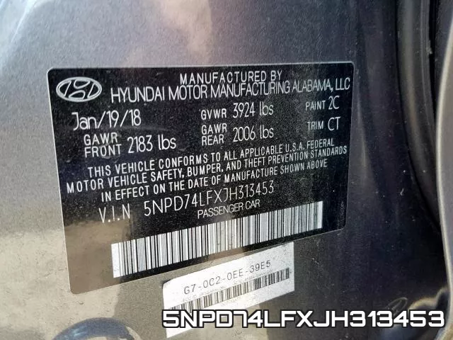 5NPD74LFXJH313453 фото 2