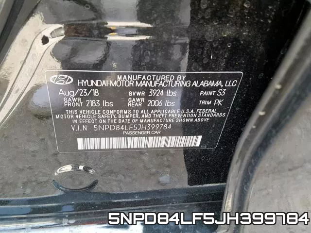 5NPD84LF5JH399784 фото 2
