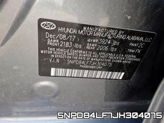 5NPD84LF7JH304075 фото 2