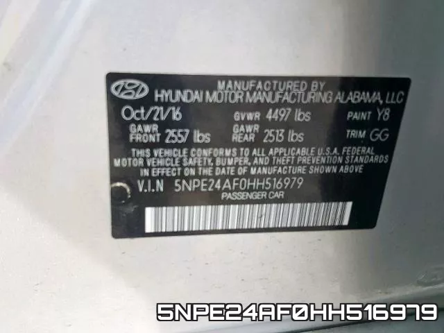5NPE24AF0HH516979 фото 2