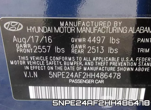 5NPE24AF2HH486478 фото 10