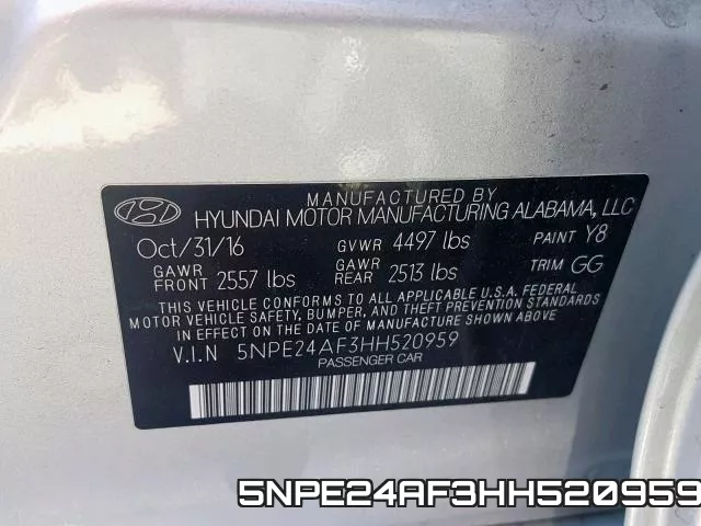 5NPE24AF3HH520959 фото 2