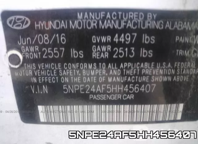 5NPE24AF5HH456407 фото 10
