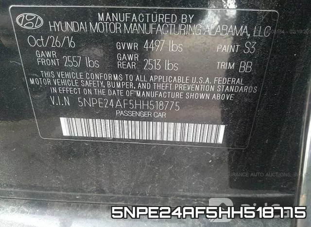 5NPE24AF5HH518775 фото 10
