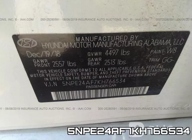 5NPE24AF7KH766534 фото 10