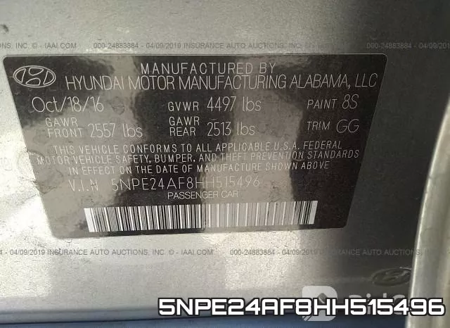 5NPE24AF8HH515496 фото 10