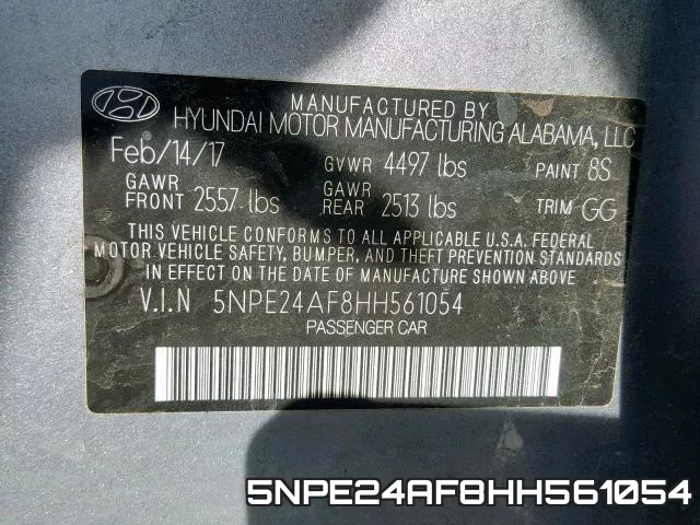5NPE24AF8HH561054 фото 2