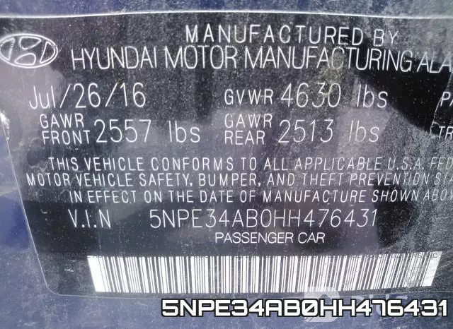 5NPE34AB0HH476431 фото 10