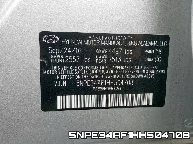 5NPE34AF1HH504708 фото 2