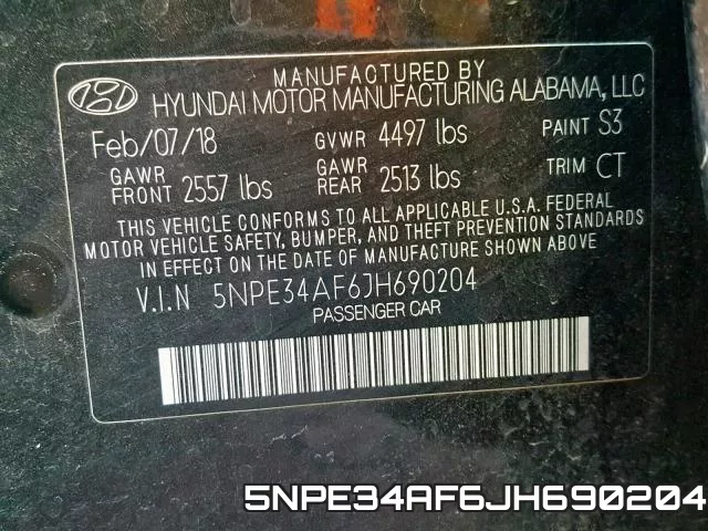 5NPE34AF6JH690204 фото 2