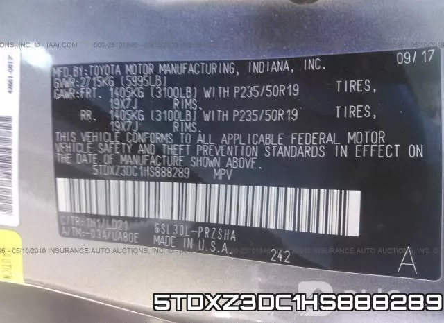 5TDXZ3DC1HS888289 фото 10