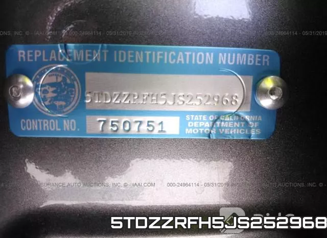 5TDZZRFH5JS252968 фото 10