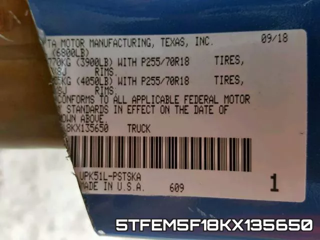 5TFEM5F18KX135650 фото 2
