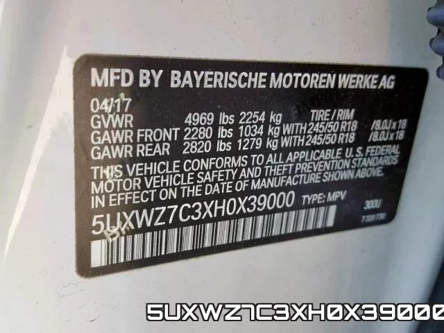 5UXWZ7C3XH0X39000 фото 2