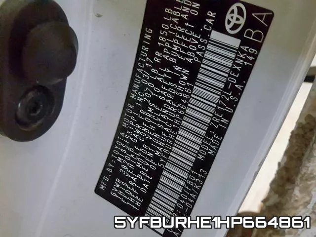 5YFBURHE1HP664861 фото 2