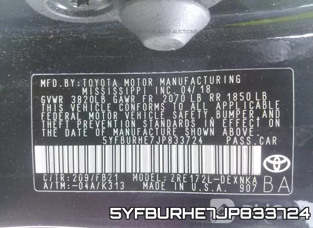 5YFBURHE7JP833724 фото 10