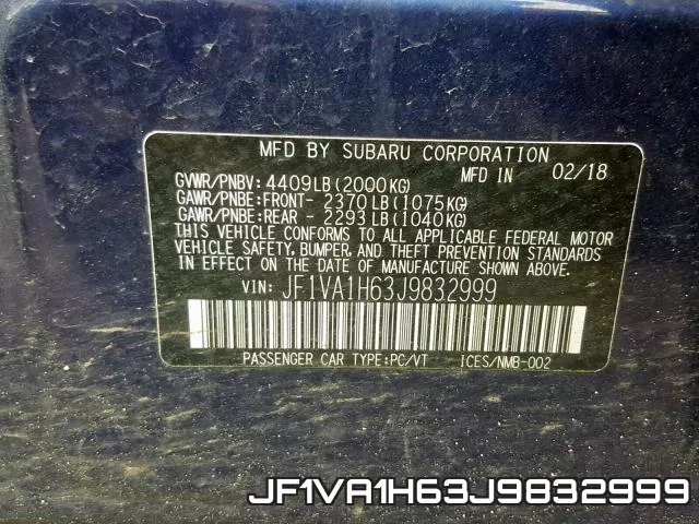 JF1VA1H63J9832999 фото 2