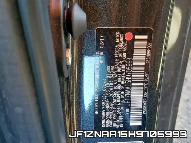 JF1ZNAA15H9705993 фото 2