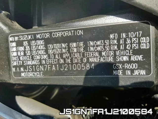 JS1GN7FA1J2100584 фото 2