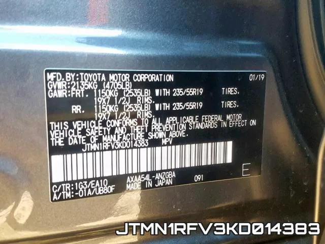 JTMN1RFV3KD014383 фото 2