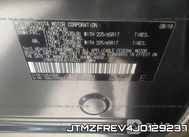 JTMZFREV4JD129237 фото 10