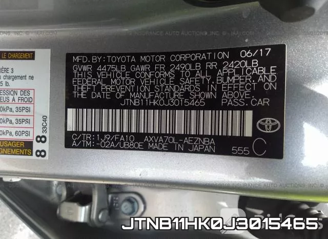 JTNB11HK0J3015465 фото 10