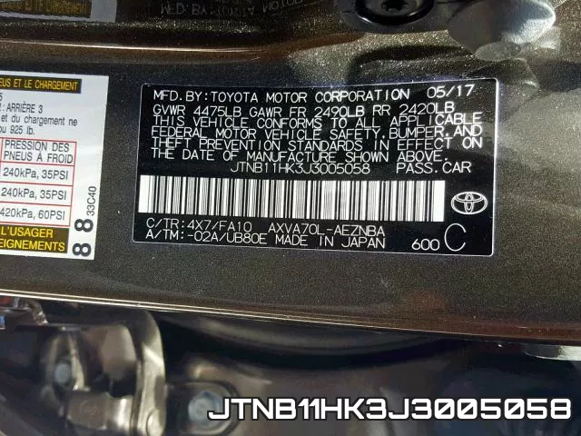JTNB11HK3J3005058 фото 2