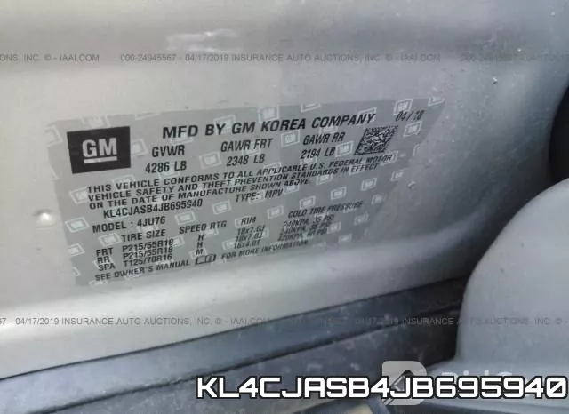 KL4CJASB4JB695940 фото 10