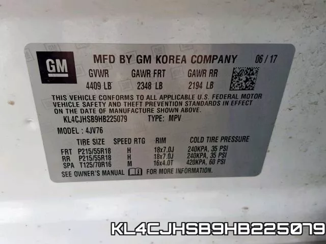 KL4CJHSB9HB225079 фото 2